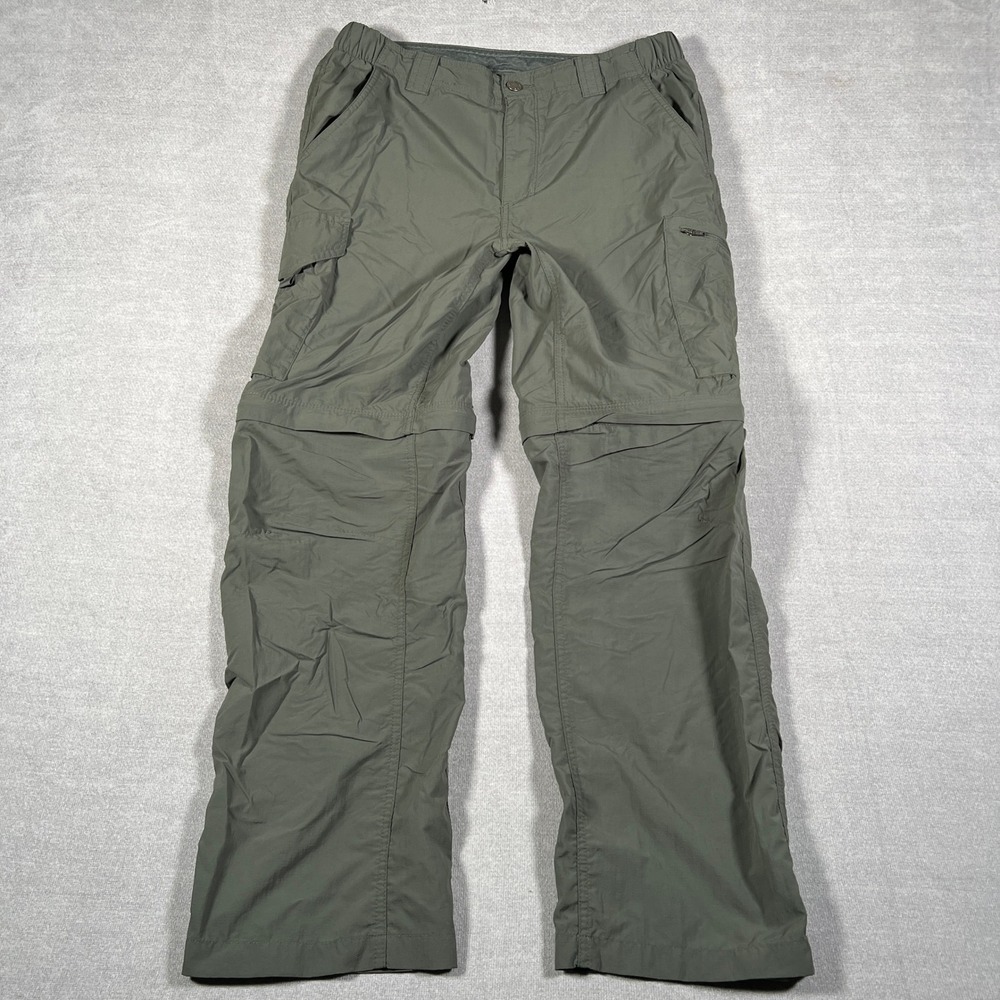 Columbia Silver Ridge Convertible Omni-Shade Cargo Pants Mens 32x30 Olive Nylon